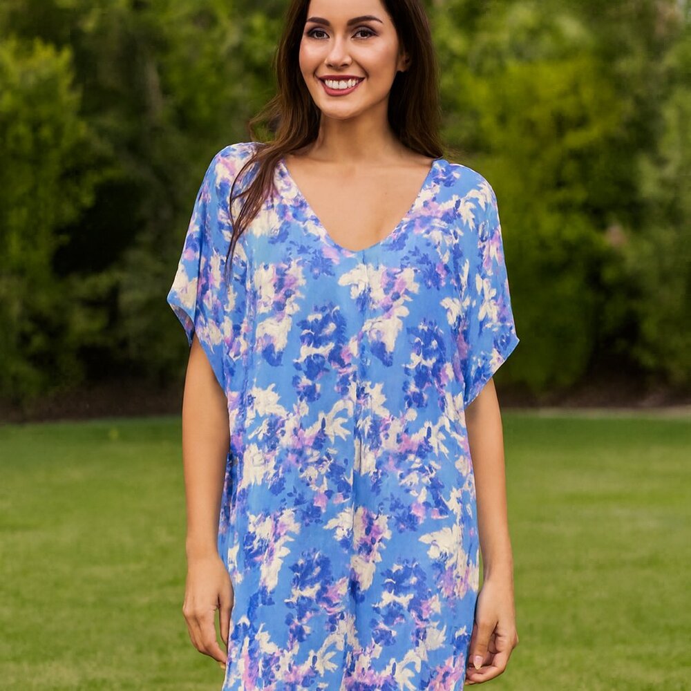 NWT Serenada Stretch Lounge Leisure Women Floral L Artsy Comfy Long Nightwear